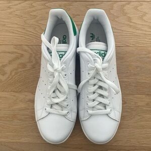 Adidas Stan Smith White and Green Sneakers